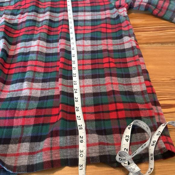 VTG Eddie Bauer Shacket Women’s LG Red Plaid Chore Coat Pockets Flannel Warm EUC - Picture 9 of 11